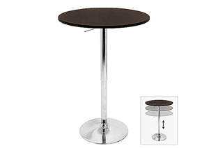 Image for Adjustable Bar Table w/ Brown Top