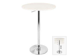 Image for Adjustable Bar Table w/ White Top