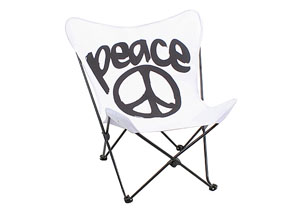 Butterfly Chair - Black/White Peace
