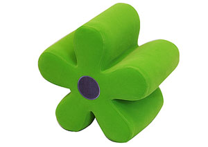 Image for Mini Flower Ottoman - Green