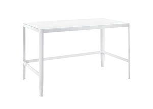 Image for Pia White Table w/ White Glass