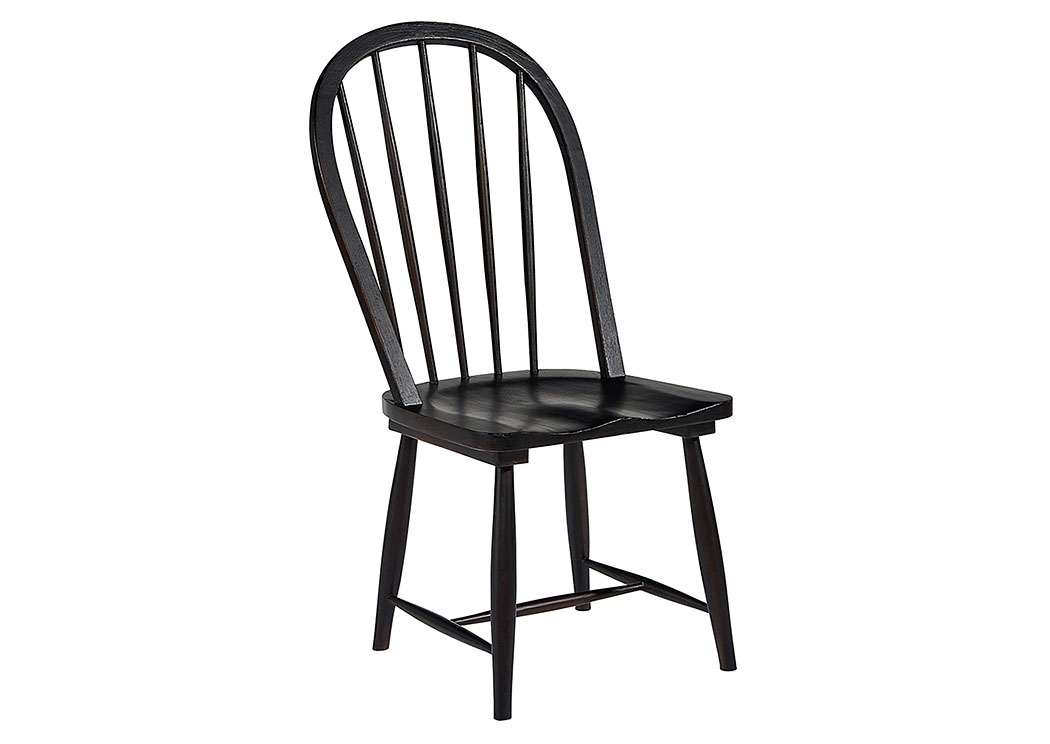 Windsor Hoop Chair, Jo's Black Finish  (Set of 2),Magnolia Home