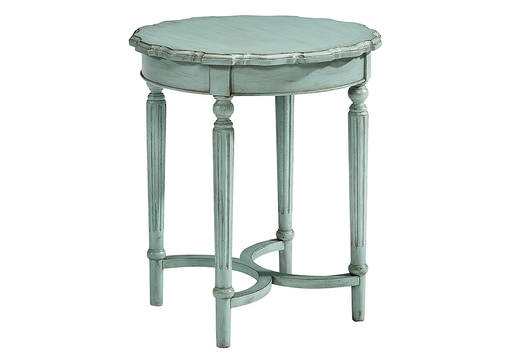 Pie Crust French Blue Tall Side Table,Magnolia Home