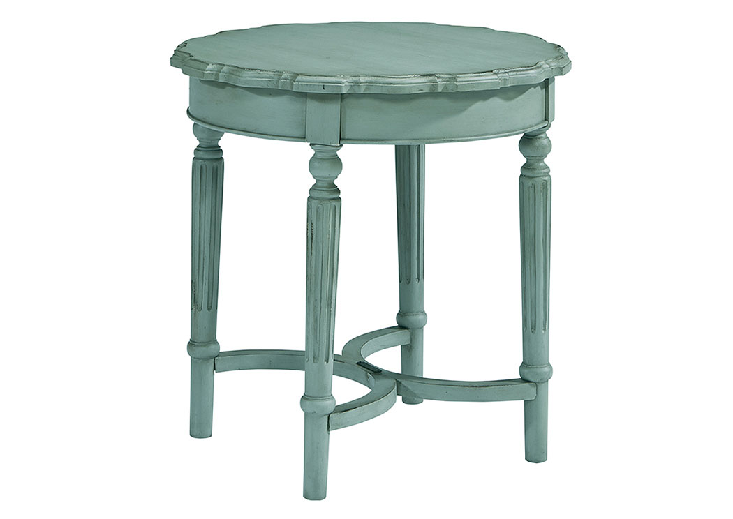 Pie Crust French Blue Short Side Table,Magnolia Home