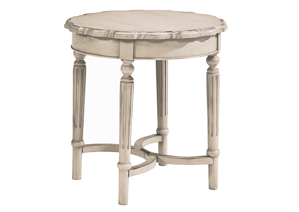 Pie Crust Antique-White Short Side Table,Magnolia Home
