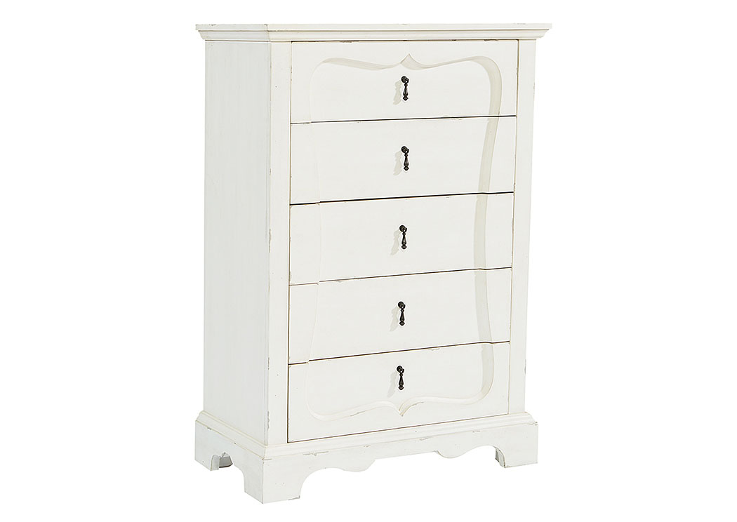 Silhouette 5-Drawer Chest , Jo's White Finish,Magnolia Home