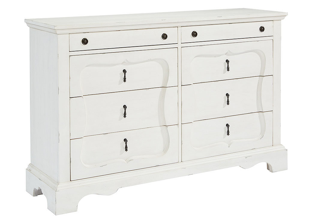 Silhouette Jo's White 8-Drawer Dresser,Magnolia Home