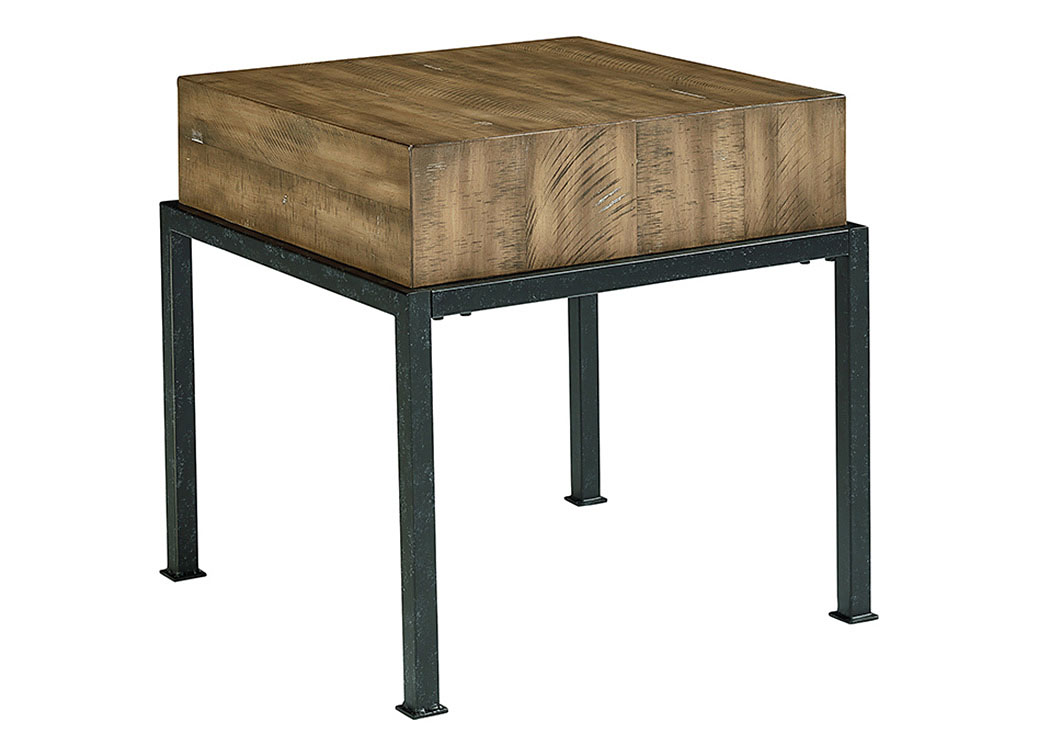 Butcher Block End Table, Salvage/Kettle Finish,Magnolia Home