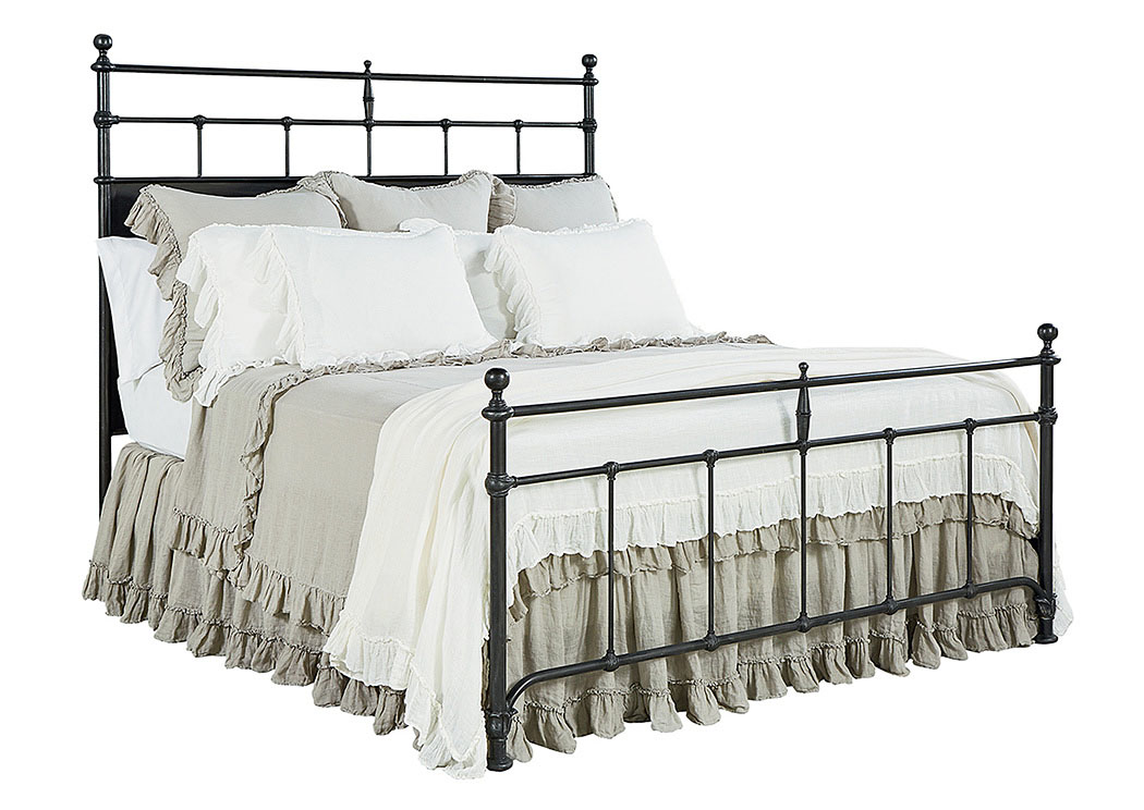 Trellis Metal King Bed, Kettle Finish,Magnolia Home