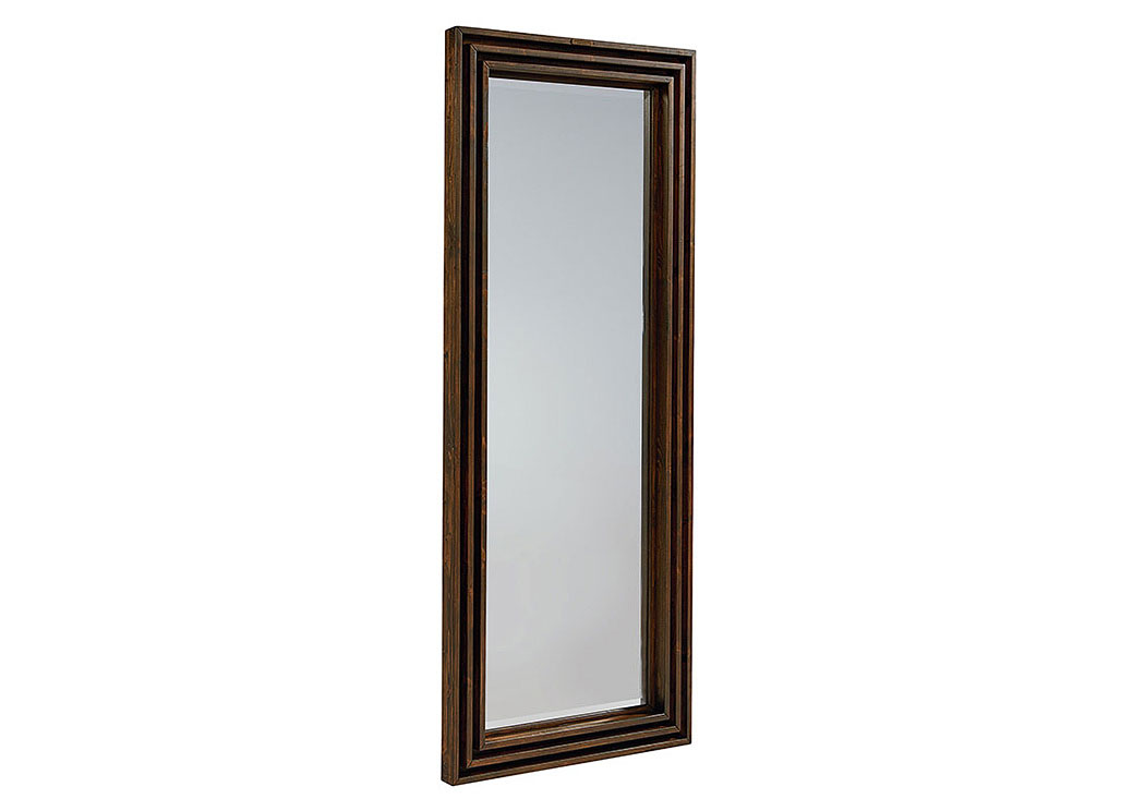Stacked Slat 6" Floor Mirror, Barndoor Finish,Magnolia Home