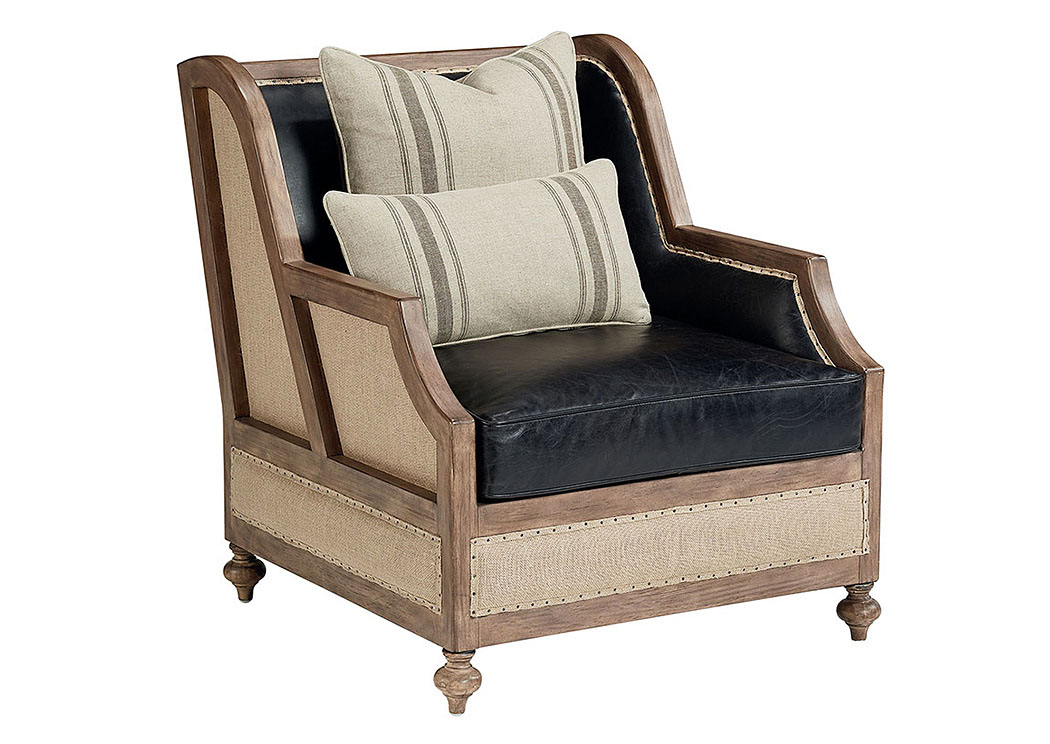 Foundation Ivory Chair w/1 Toss Pillow & , 1 Kidney Pillow,Magnolia Home