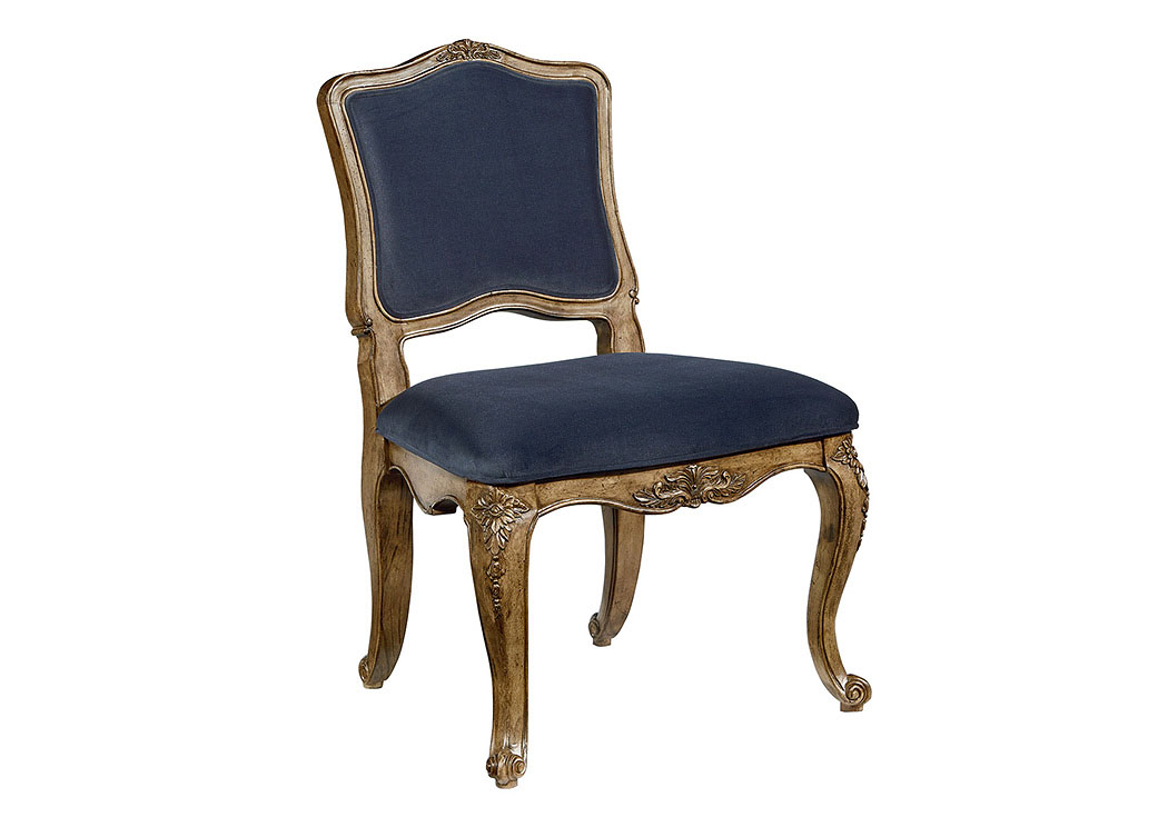 Flora Accent Chair, Midnight,Magnolia Home