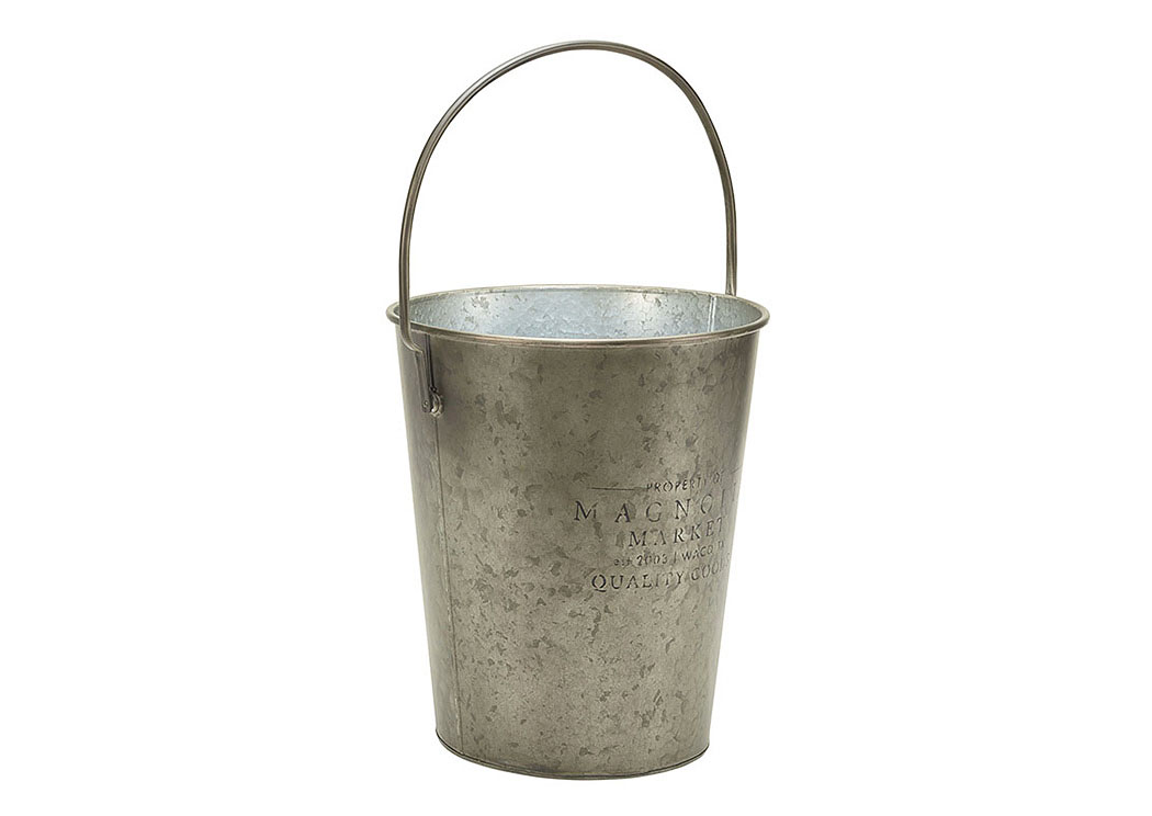 Magnolia Logo Metal Milk Bucket,Magnolia Home