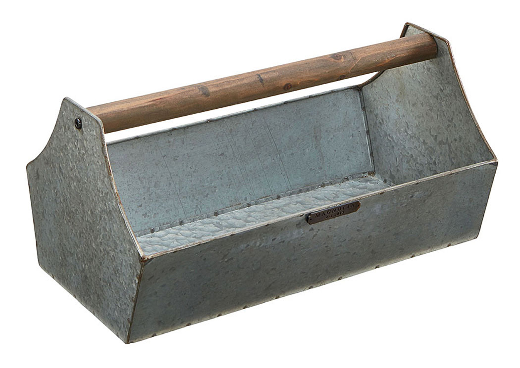 Factory Tool Tote w/Wood Handle,Magnolia Home