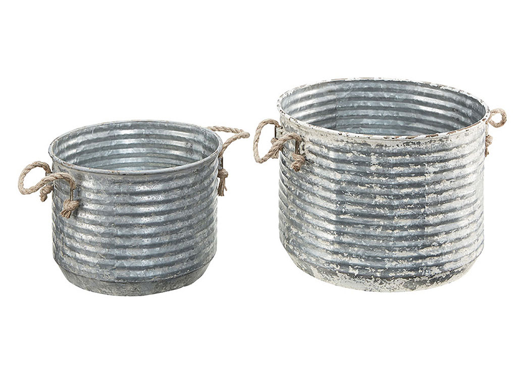 Apple Buckets w/Rope Handles  Set of 2,Magnolia Home