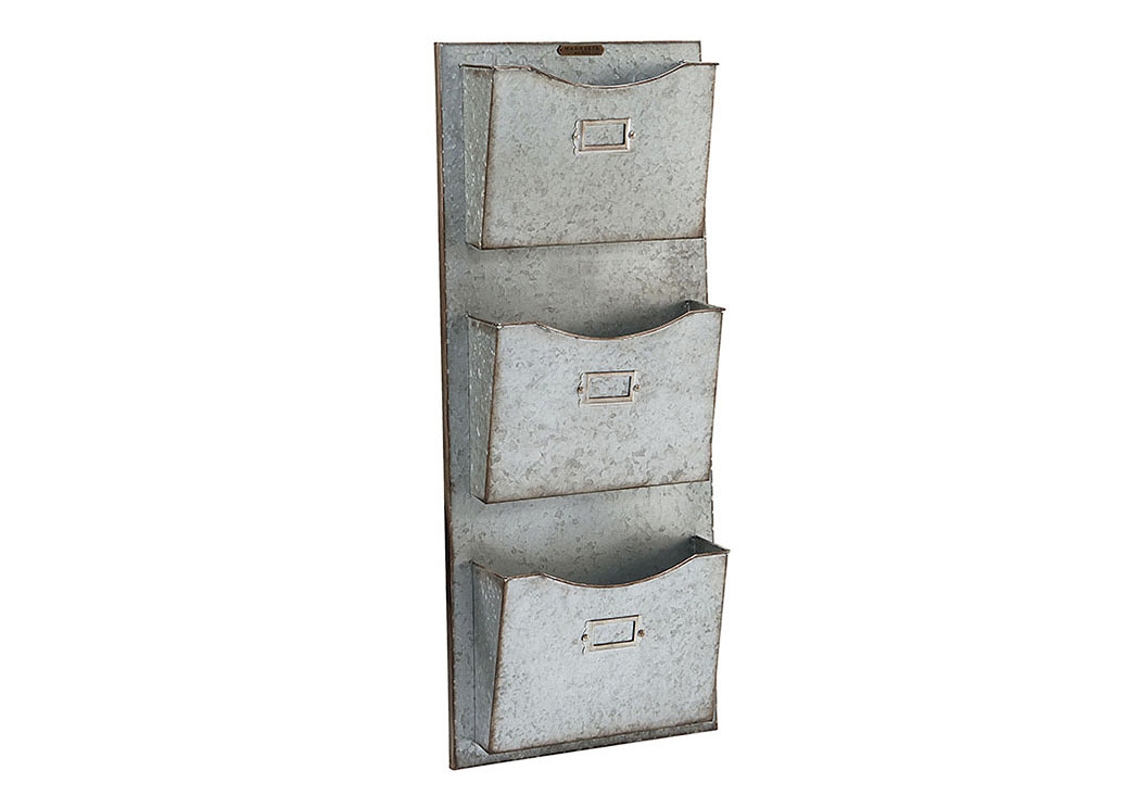 Letterbox Station w/3 Slots, Zinc Finish,Magnolia Home