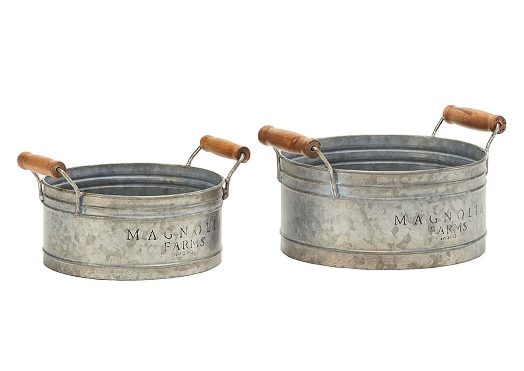 Gathering Pans w/Magnolia Logo - Set/2,Magnolia Home