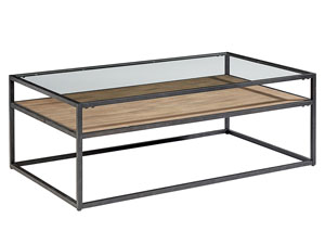 Showcase Coffee Table, Ranch/Carbon Finish