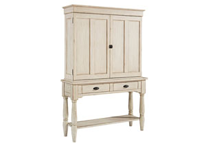 Image for Taperturned Antique White Console & Hutch