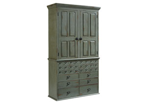 Image for Card Catalog Armoire, Patina Finish