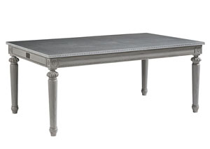 Image for Calais Wren Finish Dining Table w/Zinc Top