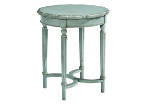 Pie Crust French Blue Tall Side Table