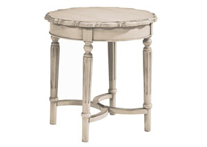 Image for Pie Crust Antique-White Short Side Table