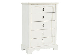 Image for Silhouette 5-Drawer Chest , Jo's White Finish