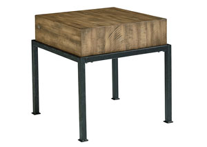 Image for Butcher Block End Table, Salvage/Kettle Finish