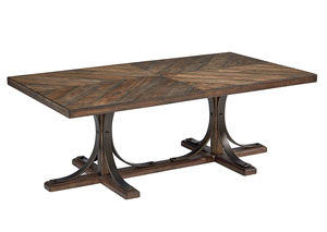 Image for Iron Trestle Coffee Table, Shop Floor Finish