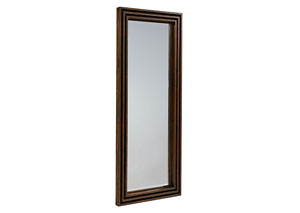Image for Stacked Slat 6" Floor Mirror, Barndoor Finish