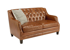Image for Gentry Caramel Leather Loveseat