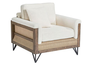 Image for Paradigm Ivory Chair w/1 Toss Pillow & 1 Kidney Pillow