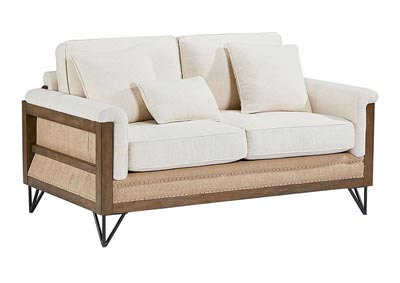 Image for Paradigm Ivory Loveseat w/2 Toss Pillows & 1 Kidney Pillow
