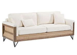 Image for Paradigm Ivory Sofa w/2 Toss Pillows & 1 Kidney Pillow