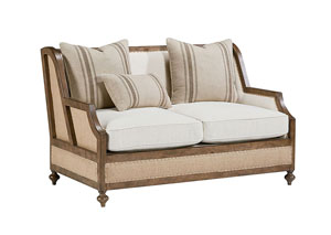 Image for Foundation Ivory Loveseat w/2 Toss Pillows & 1 Kidney Pillow