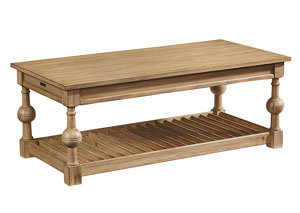 Image for Louver Wheat Coffee Table w/Shelf