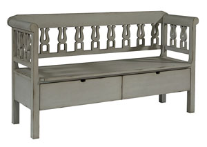 Image for Hall Bench w/Storage, Dove Gray Finish