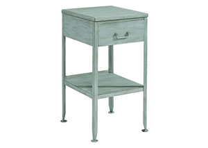 Metal French Blue Utility Side Table