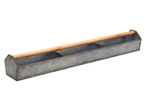 Image for Metal Trough w/Wood Handle