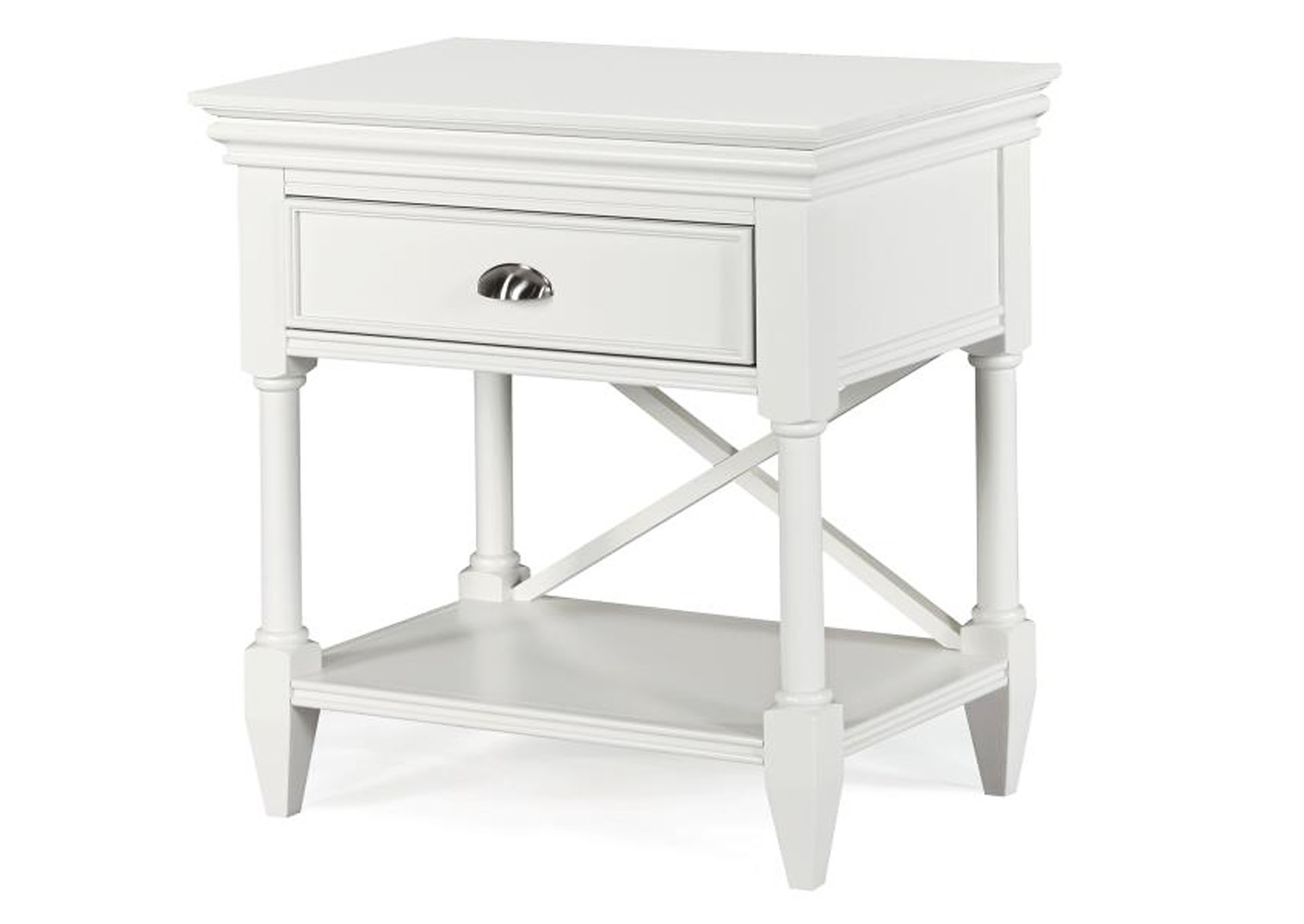 Kasey White Open Nightstand,Magnussen