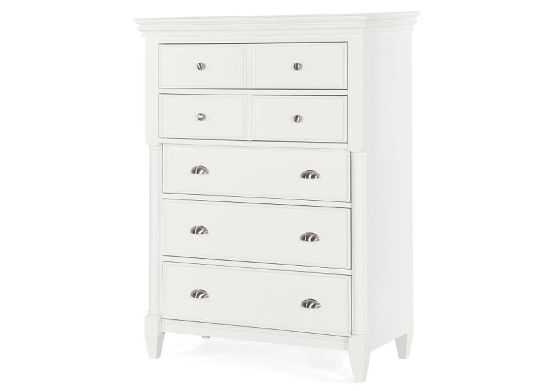 Kasey White Drawer Chest,Magnussen