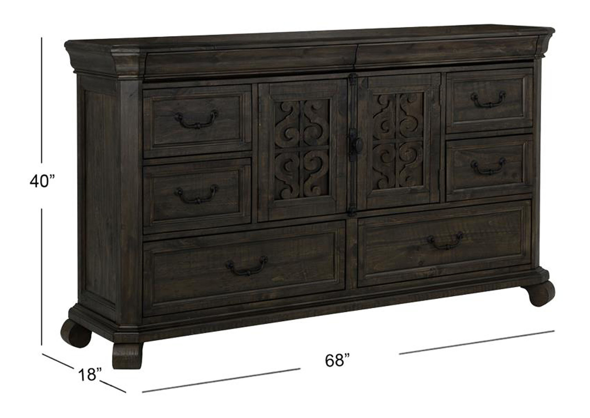 Bellamy Peppercorn Drawer Dresser,Magnussen