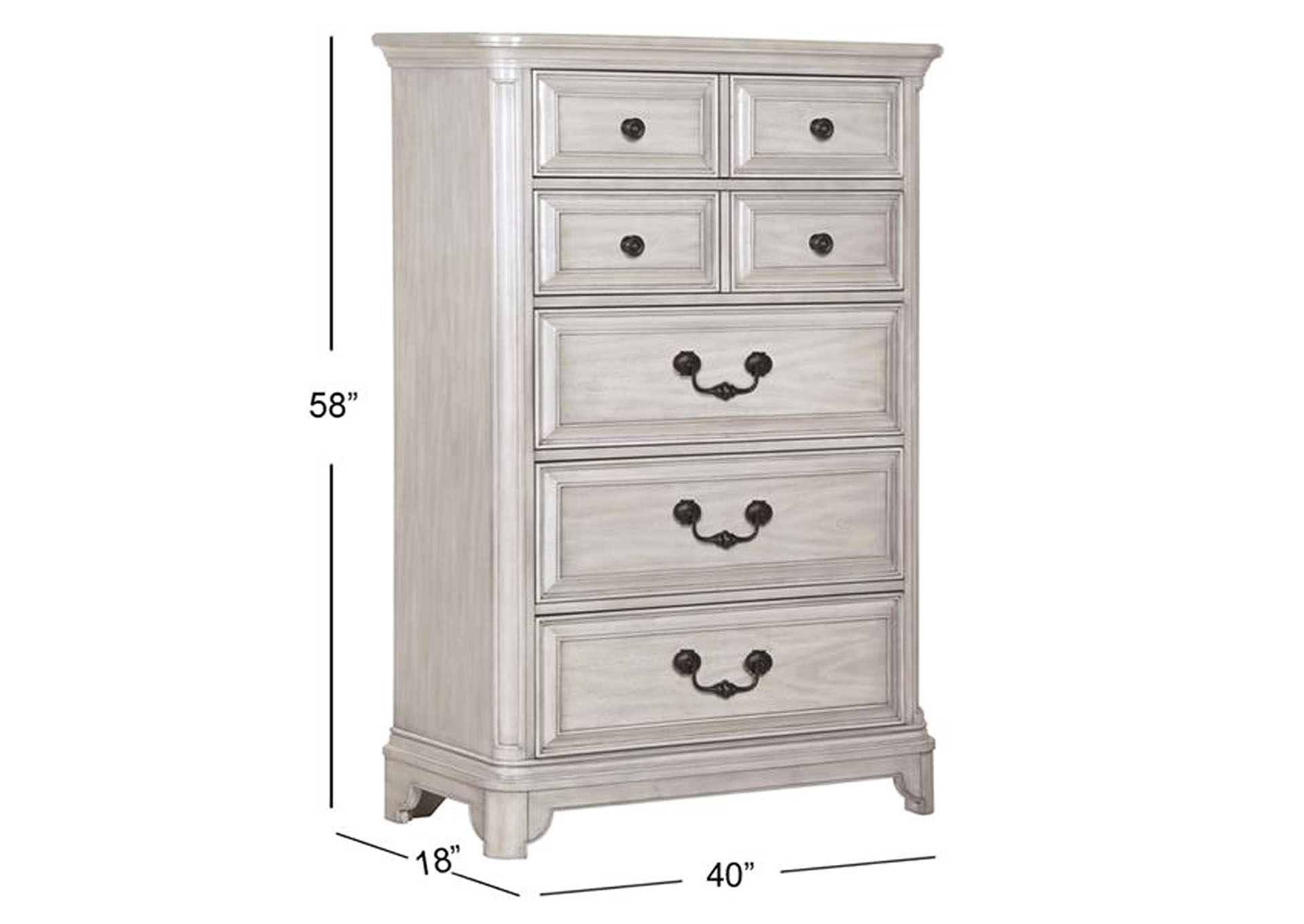Windsor Lane Weathered White Drawer Chest,Magnussen
