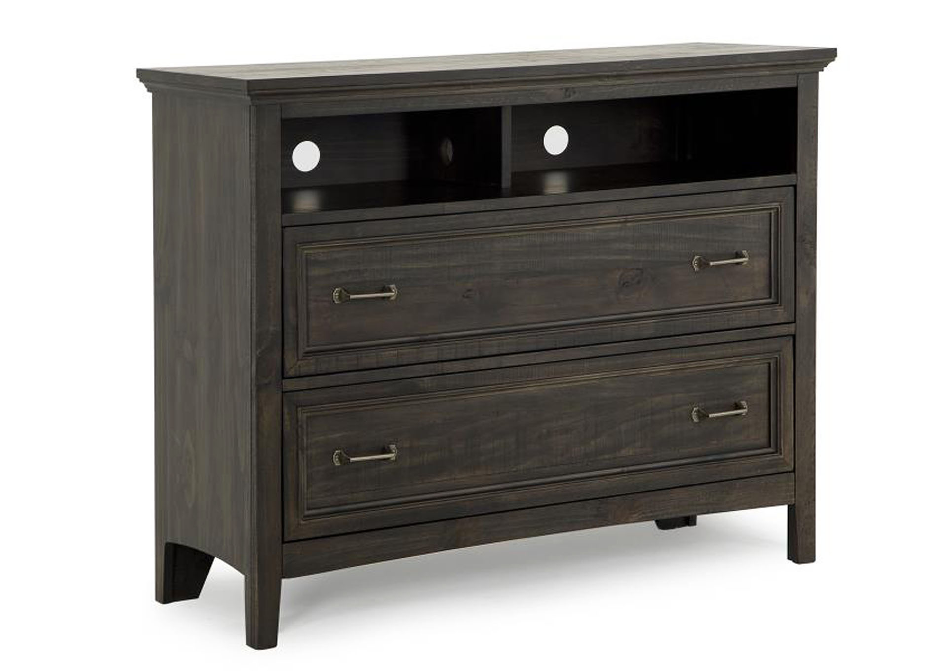 Mill River Weathered Charcoal Media Chest,Magnussen