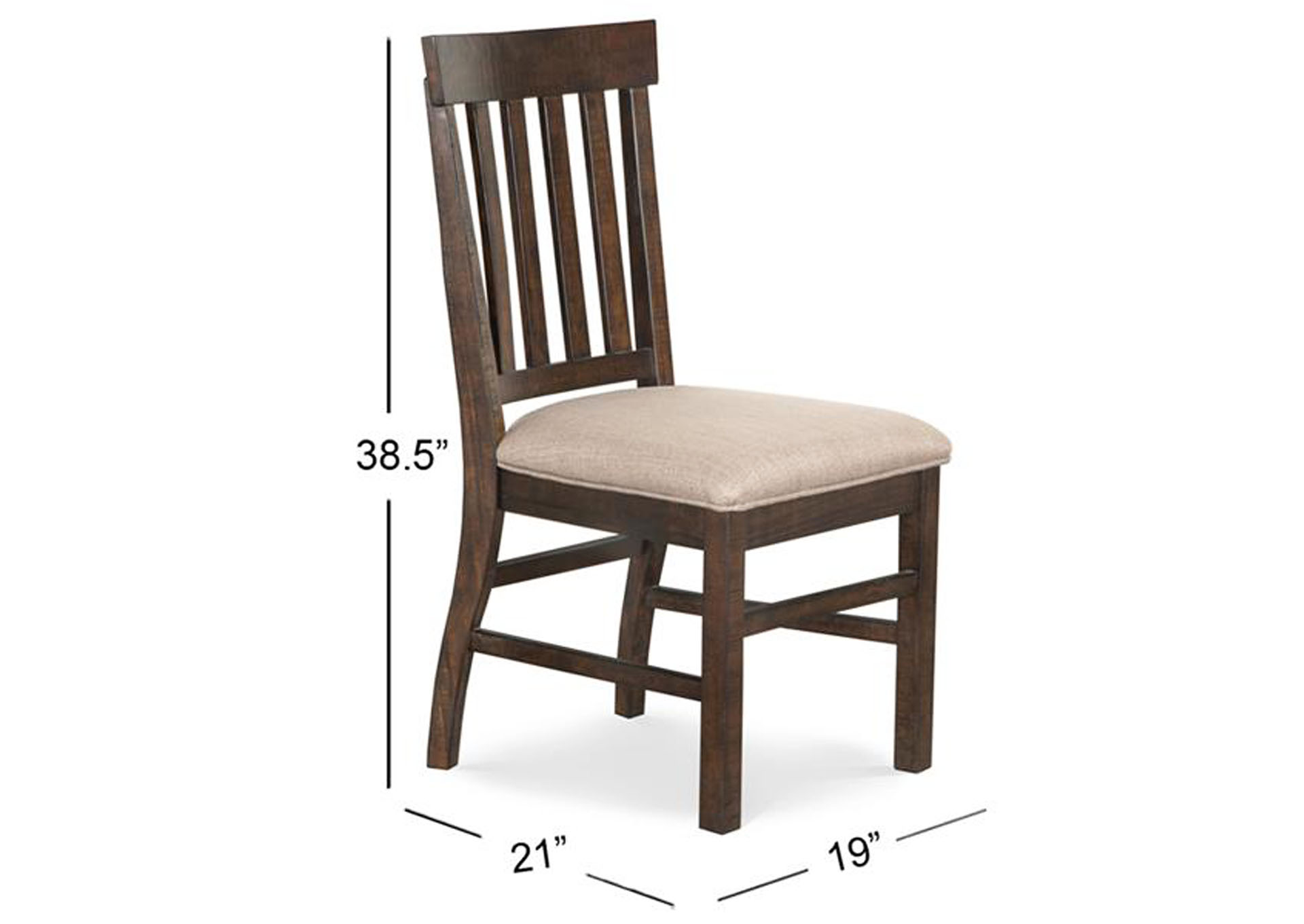 St. Claire Rustic Pine Dining Side Chair w/Upholstered Seat (2/ctn),Magnussen