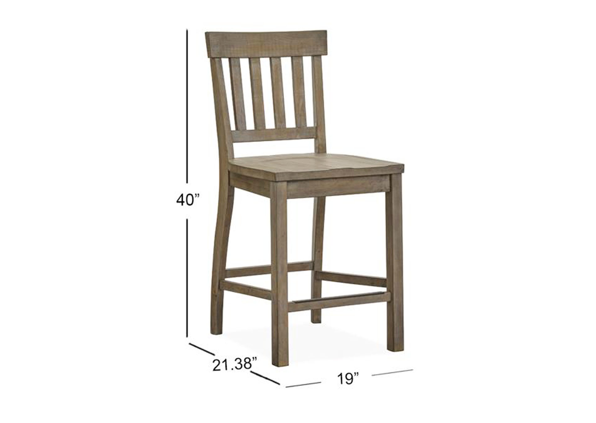 Tinley Park Dovetail Grey Counter Chair (2/ctn),Magnussen