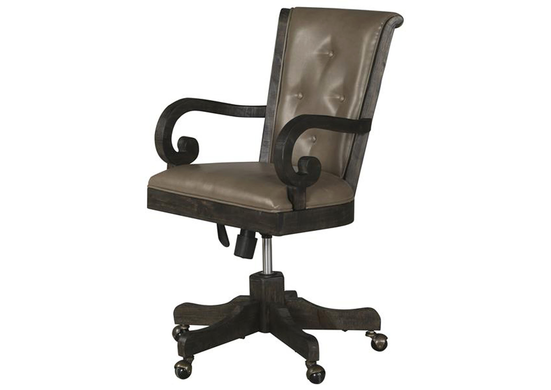 Bellamy Peppercorn Fully Upholstered Swivel Chair,Magnussen