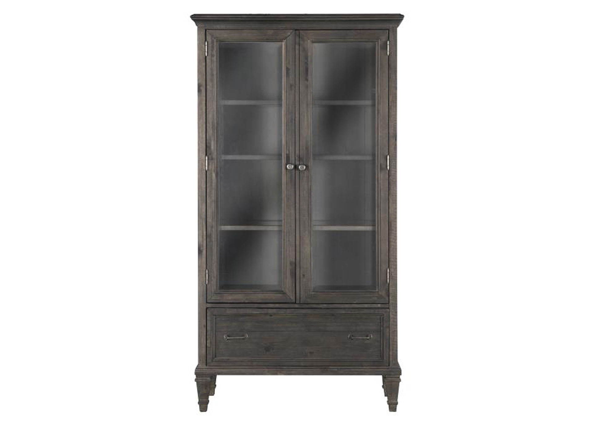 Sutton Place Weathered Charcoal Door Bookcase,Magnussen