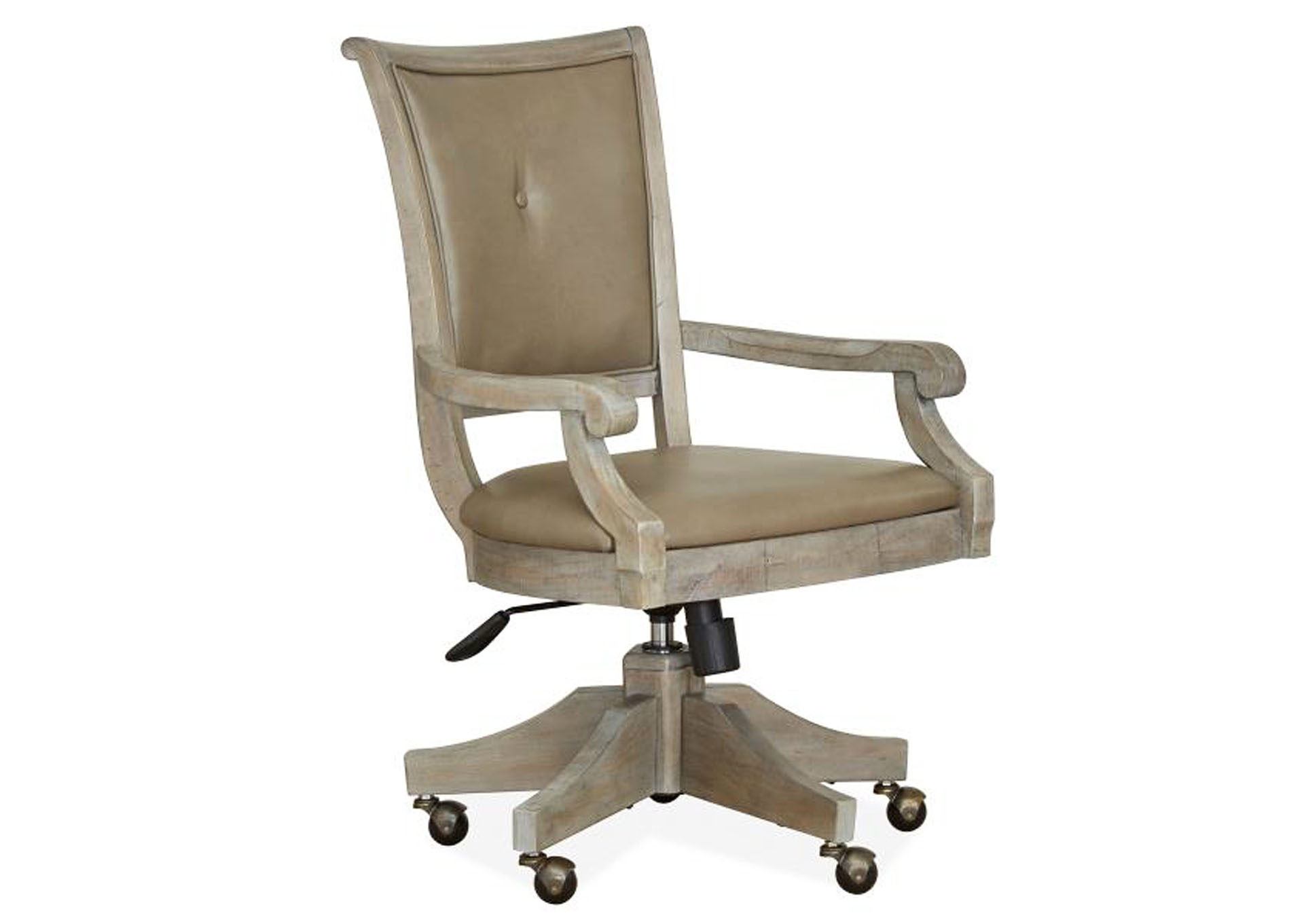 Lancaster Dovetail Grey Fully Upholstered Swivel Chair,Magnussen